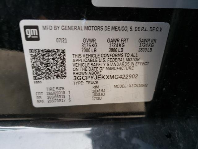Photo 10 from auction – 2021 CHEVROLET SILVERADO with VIN 3GCPYJEKXMG422902