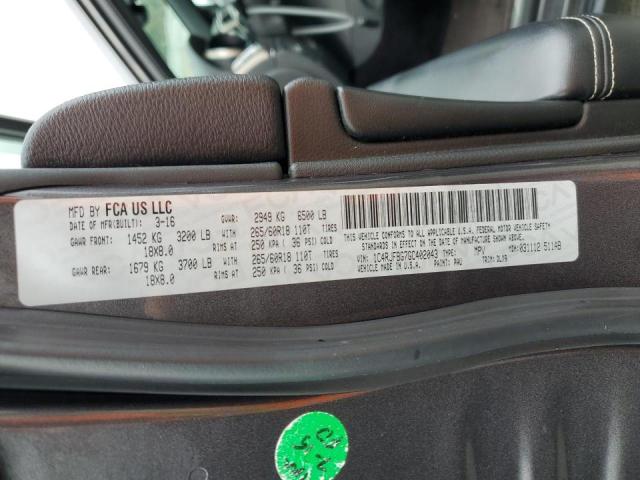Photo 10 from auction – 2016 JEEP GRAND CHER with VIN 1C4RJFBG7GC402043