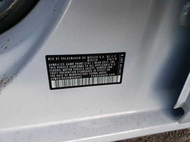 Photo 10 from auction – 2019 VOLKSWAGEN JETTA SEL with VIN 3VWE57BU2KM058463