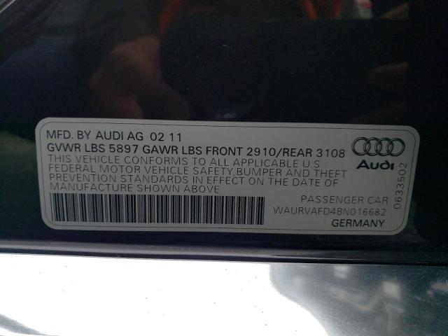 Photo 10 from auction – 2011 AUDI A8 L QUATT with VIN WAURVAFD4BN016682