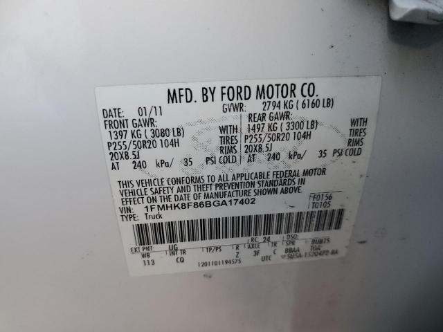 Photo 10 from auction – 2011 FORD EXPLORER L with VIN 1FMHK8F86BGA17402