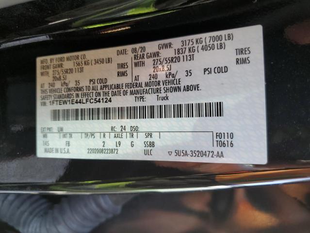 Photo 10 from auction – 2020 FORD F150 SUPER with VIN 1FTEW1E44LFC54124