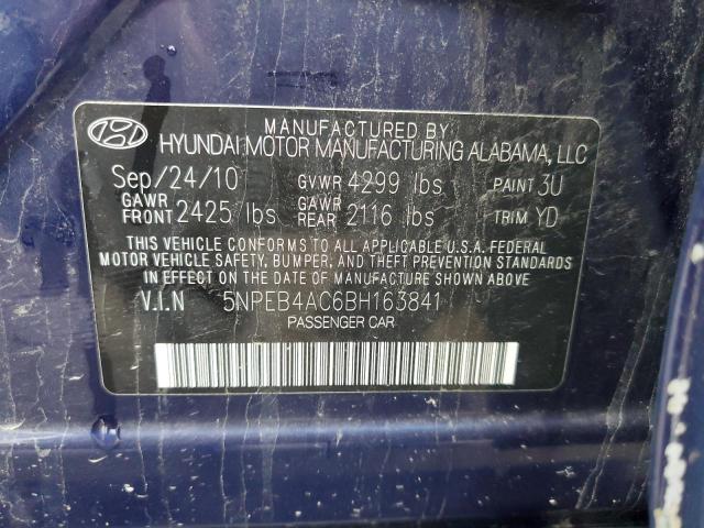 Photo 10 from auction – 2011 HYUNDAI SONATA GLS with VIN 5NPEB4AC6BH163841