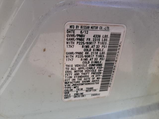 Photo 10 from auction – 2013 NISSAN ROGUE S with VIN JN8AS5MT8DW000786