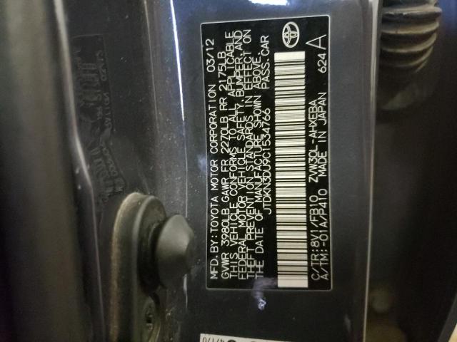 Photo 10 from auction – 2012 TOYOTA PRIUS with VIN JTDKN3DU9C1534766