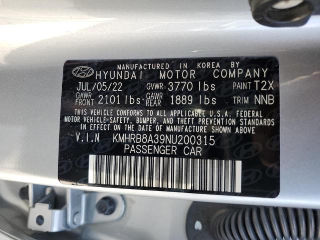 Photo 10 from auction – 2022 HYUNDAI VENUE SE with VIN KMHRB8A39NU200315