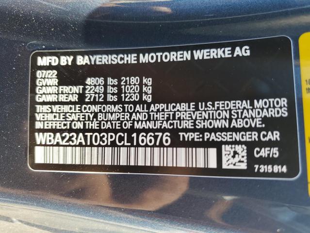 Photo 10 from auction – 2023 BMW 430I with VIN WBA23AT03PCL16676