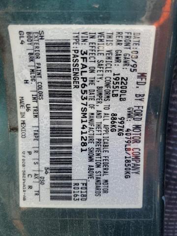 Photo 10 from auction – 1995 FORD CONTOUR GL with VIN 3FALP6537SM141281