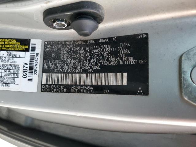 Photo 10 from auction – 2005 TOYOTA SIENNA CE with VIN 5TDZA23C45S224673