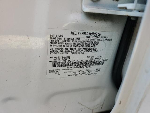 Photo 10 from auction – 2005 FORD FIVE HUNDR with VIN 1FAFP24185G148843