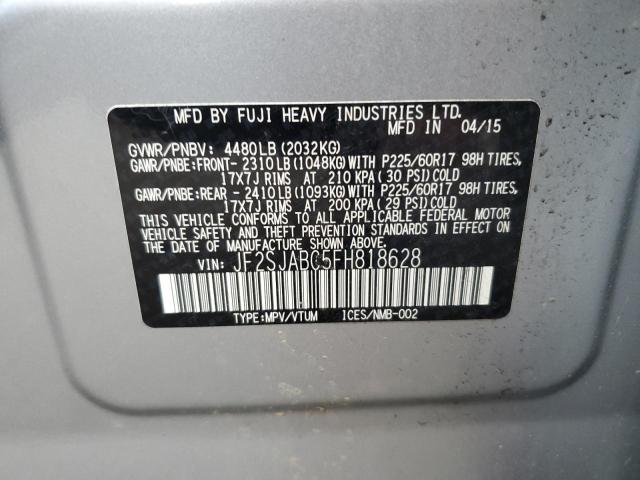 Photo 10 from auction – 2015 SUBARU FORESTER 2 with VIN JF2SJABC5FH818628