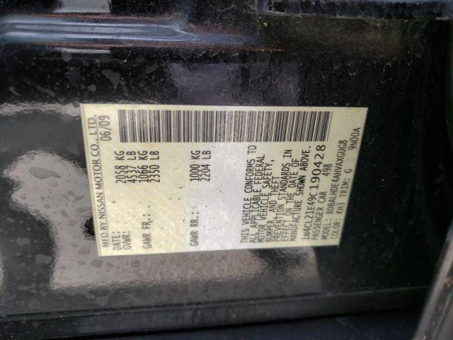 Photo 10 from auction – 2009 NISSAN ALTIMA HYB with VIN 1N4CL21E49C190428