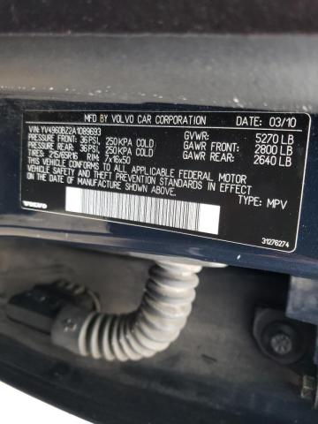 Photo 10 from auction – 2010 VOLVO XC70 3.2 with VIN YV4960BZ2A1089693