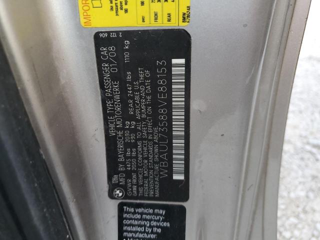 Photo 10 from auction – 2008 BMW 128 I with VIN WBAUL73588VE88153