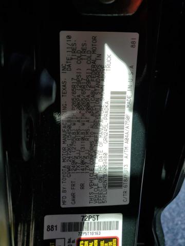 Photo 10 from auction – 2011 TOYOTA TACOMA DOU with VIN 5TFLU4EN7BX009480