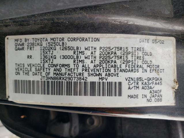 Photo 10 from auction – 2002 TOYOTA 4RUNNER SR with VIN JT3HN86RX29073842