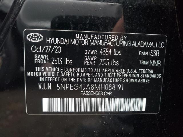 Photo 10 from auction – 2021 HYUNDAI SONATA SE with VIN 5NPEG4JA8MH088191