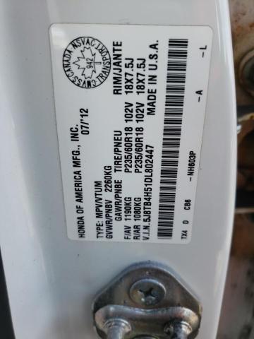 Photo 10 from auction – 2013 ACURA RDX TECHNO with VIN 5J8TB4H51DL802447