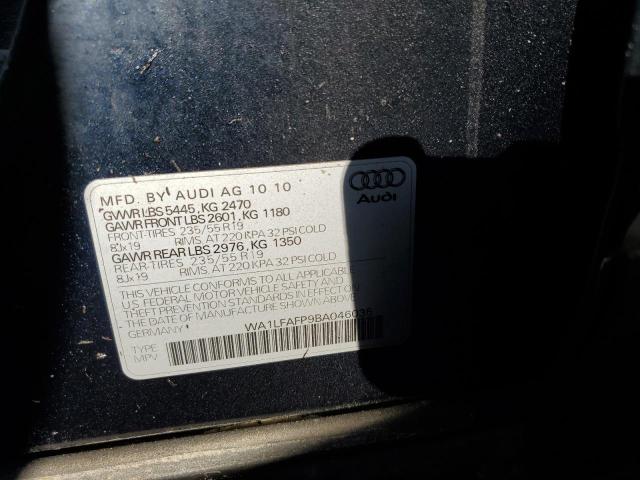 Photo 10 from auction – 2011 AUDI Q5 PREMIUM with VIN WA1LFAFP9BA046035