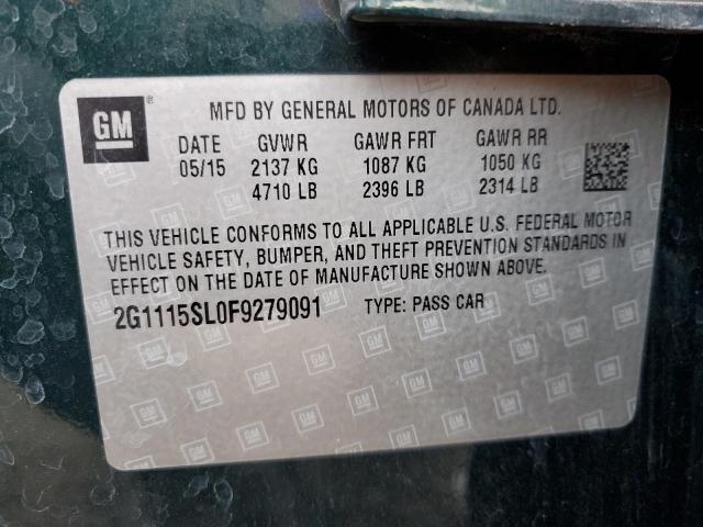 Photo 10 from auction – 2015 CHEVROLET IMPALA LT with VIN 2G1115SL0F9279091