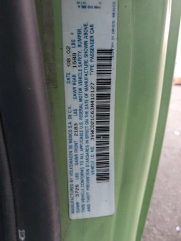 Photo 10 from auction – 2003 VOLKSWAGEN NEW BEETLE with VIN 3VWCD21C63M410127