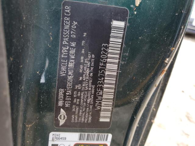 Photo 10 from auction – 2005 MINI COOPER with VIN WMWRF33475TF60223