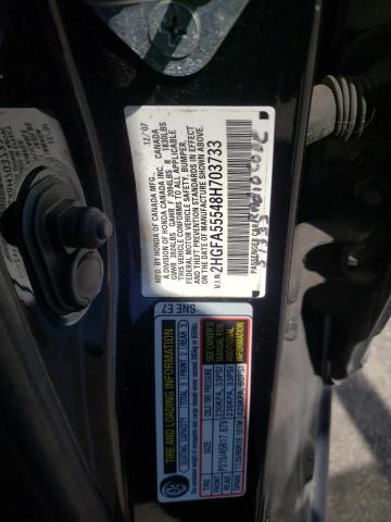 Photo 10 from auction – 2008 HONDA CIVIC SI with VIN 2HGFA55548H703733