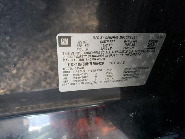 Photo 10 from auction – 2017 GMC YUKON SLT with VIN 1GKS1BKC0HR156429