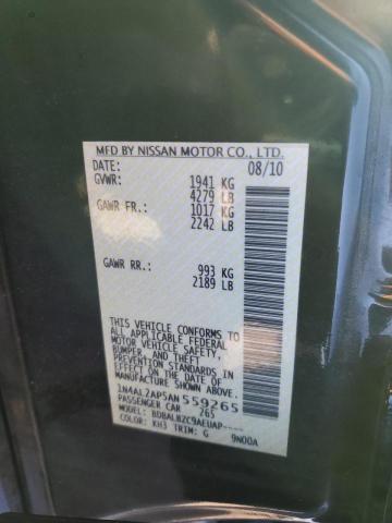 Photo 10 from auction – 2010 NISSAN ALTIMA BAS with VIN 1N4AL2AP5AN559265