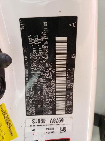 Photo 10 from auction – 2011 TOYOTA SIENNA LE with VIN 5TDKK3DC4BS166045