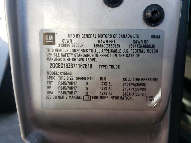Photo 10 from auction – 2007 CHEVROLET SILVERADO with VIN 2GCEC13Z371167819