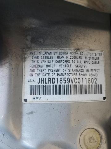 Photo 10 from auction – 1997 HONDA CR-V LX with VIN JHLRD1859VC011802