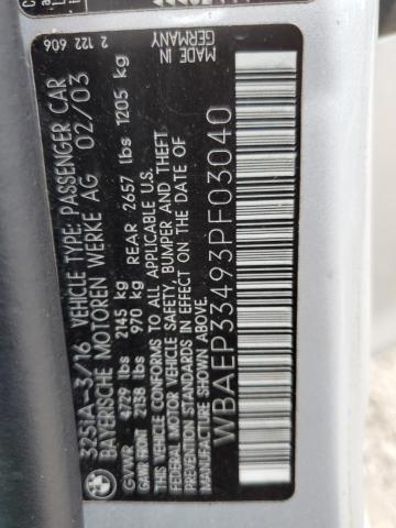 Photo 10 from auction – 2003 BMW 325 XIT with VIN WBAEP33493PF03040