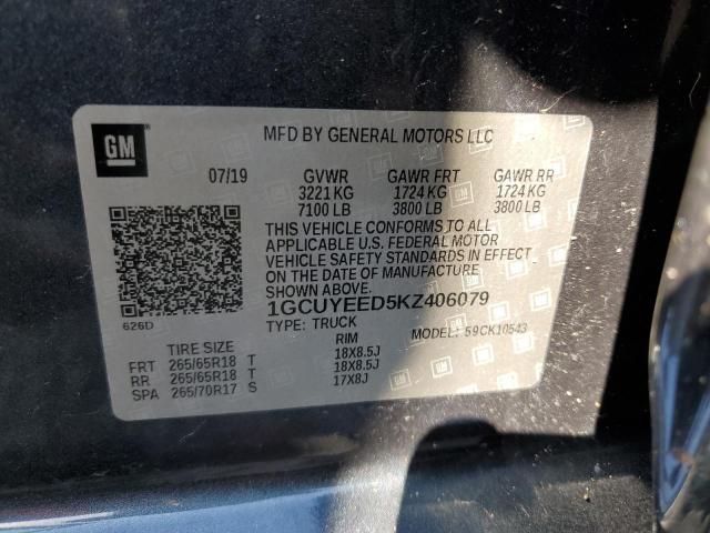 Photo 10 from auction – 2019 CHEVROLET SILVERADO with VIN 1GCUYEED5KZ406079