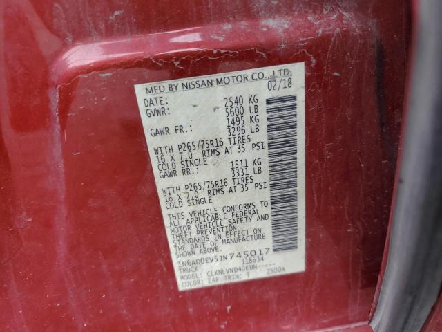 Photo 10 from auction – 2018 NISSAN FRONTIER S with VIN 1N6AD0EV5JN745017