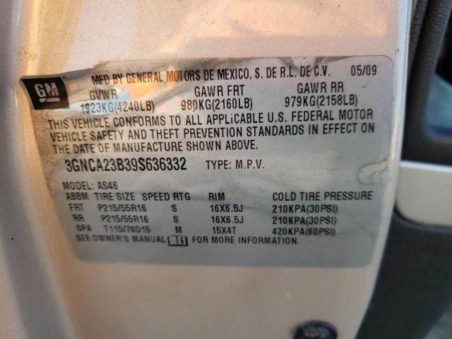 Photo 10 from auction – 2009 CHEVROLET HHR LT with VIN 3GNCA23B39S636332