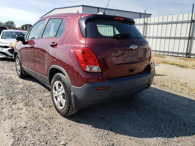 Photo 3 from auction – 2016 CHEVROLET TRAX LS with VIN 3GNCJKSB4GL139797