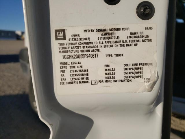 Photo 10 from auction – 2005 CHEVROLET 2500 HD with VIN 1GCHK23U05F940617