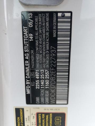 Photo 10 from auction – 2014 MERCEDES-BENZ E 550 with VIN WDDKJ7DB2EF227937