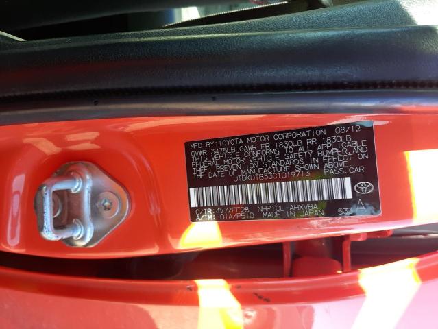 Photo 10 from auction – 2012 TOYOTA PRIUS C with VIN JTDKDTB33C1019713
