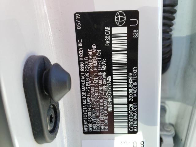 Photo 10 from auction – 2019 TOYOTA C-HR XLE with VIN NMTKHMBX7KR093486