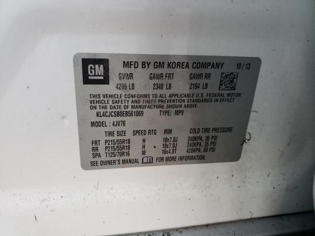 Photo 10 from auction – 2014 BUICK ENCORE with VIN KL4CJCSB0EB561069