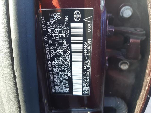 Photo 10 from auction – 2005 TOYOTA SCION XA with VIN JTKKT624X50092575