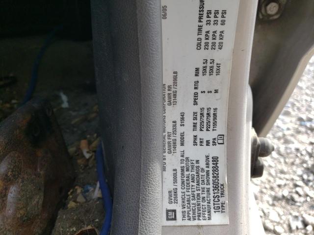 Photo 10 from auction – 2005 GMC CANYON with VIN 1GTCS136058288480