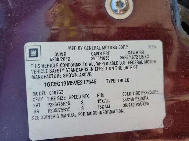 Photo 10 from auction – 1998 GMC SIERRA C15 with VIN 1GCEC19M5VE217546