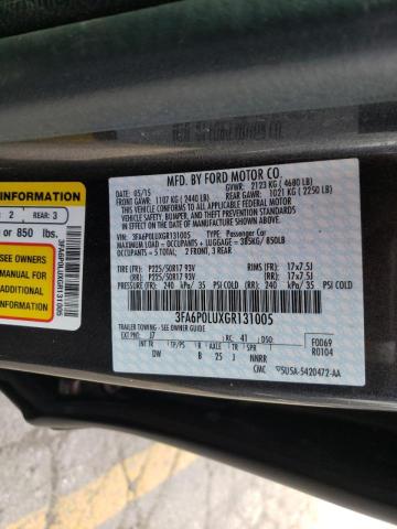 Photo 10 from auction – 2016 FORD FUSION SE with VIN 3FA6P0LUXGR131005