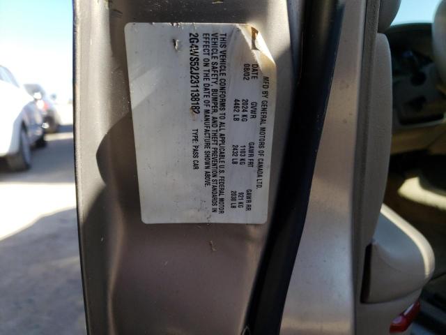 Photo 10 from auction – 2003 BUICK CENTURY CU with VIN 2G4WS52J231138182