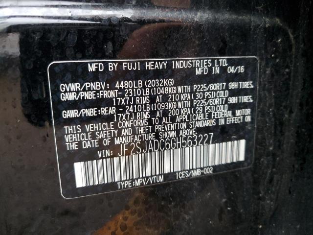 Photo 10 from auction – 2016 SUBARU FORESTER 2 with VIN JF2SJADC6GH563227