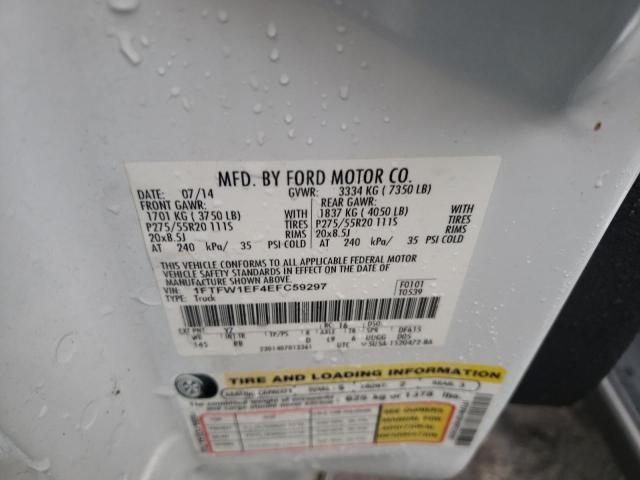 Photo 10 from auction – 2014 FORD F150 SUPER with VIN 1FTFW1EF4EFC59297