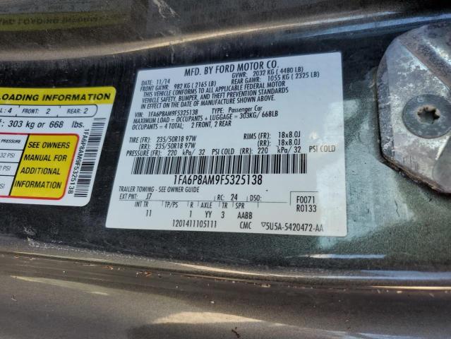 Photo 10 from auction – 2015 FORD MUSTANG with VIN 1FA6P8AM9F5325138